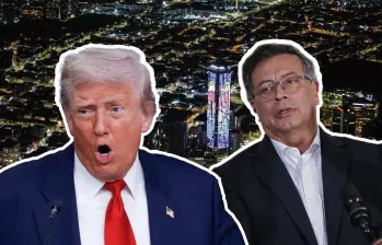 A la izquierda, Donald Trump; a la derecha, Gustavo Petro. FOTO: COLPRENSA Y GETTY