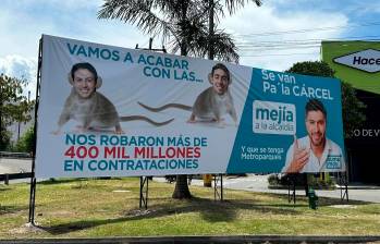 Valla de la campaña de Jaime Mejía a la Alcaldía de Medellín. FOTO: Cortesía