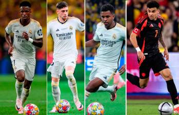 Vinícius Jr, Federico Valverde, Rodrygo y Luis Díaz, cuatro de los futbolistas más cotizados de la Copa América. FOTO GETTY 