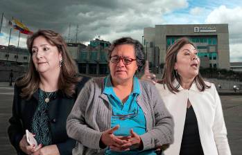 De izquierda a derecha, las ternadas Ángela María Buitrago, Amelia Pérez y Luz Adriana Camargo. 