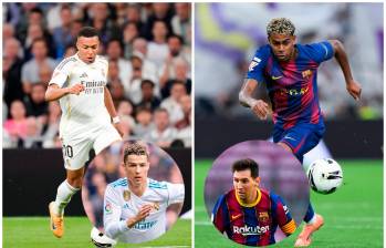 La reciente tensión entre Lamine Yamal y los jugadores del Real Madrid revive los tiempos de Messi y Cristiano Ronaldo. Foto: GETTY. 