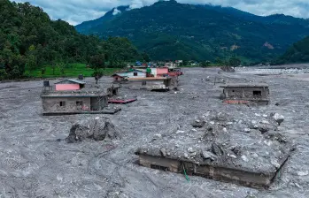 Según la oenegé Save the Children, al menos 69 escuelas fueron destruidas por la crecida en el Tíbet. FOTO GETTY 