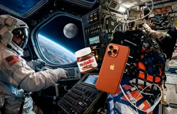 La aparición espontánea de Nutella en el espacio desató millones de visualizaciones en redes. FOTO: Generada con IA
