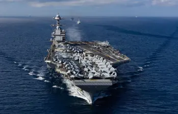 El USS Gerald R. Ford ya se encuentra junto a la flotilla de Estados Unidos desplegada en el mar Caribe. Foto: Getty Images. 