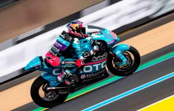 El colombiano David Alonso en acción en el Gran Premio de Francia, durante la clasificación en la grilla de partida. FOTO TOMADA X @AsparTeam