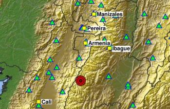 El sismo de magnitud 4,5 tuvo como epicentro Chaparral, Tolima. FOTO: SGC. 