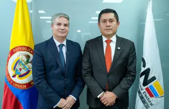 Juan Felipe Lemos fue elegido presidente del Consejo Nacional Electoral por la Sala Plena este jueves. FOTO: Tomado de X: @CNE_COLOMBIA