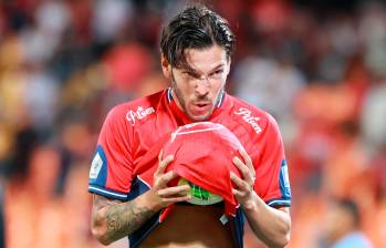 El futbolista argentino Agustín Martegani anotó su primer gol como jugador del Independiente Medellín. FOTO MANUEL SALDARRIAGA