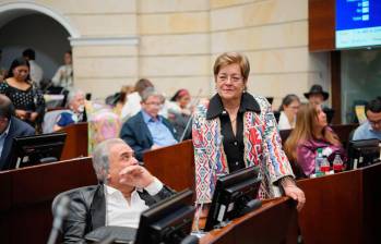 La ministra del Trabajo, Gloria Inés Ramírez, destacó la aprobación del nuevo artículo de la reforma pensional. FOTO Colprensa