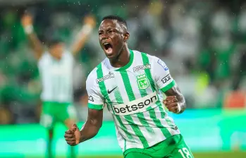 El extremo vallecaucano Marino Hinestroza, de 23 años, es la gran figura de Atlético Nacional en lo que va del 2025. FOTO: CAMILO SUÁREZ