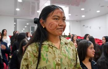 La soldado regular Yetzibel Tiles prestó su servicio militar en el Batallón de Abastecimientos y Servicios para la Aviación del Ejército (BAAS), en Bogotá. FOTO cortesía