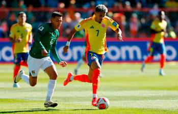 Luis Díaz careció de claridad y eficacia en el partido frente a Bolivia en El Alto. FOTO: GETTY