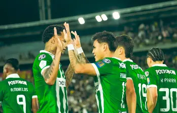 El futbolista Nicolás Rodríguez anotó el primer gol del partido en el estadio El Campín. El futbolista, nacido en San José del Guaviare hace 22 años fue una de las figuras del elenco paisa en Bogotá. FOTO @nacionaloficial
