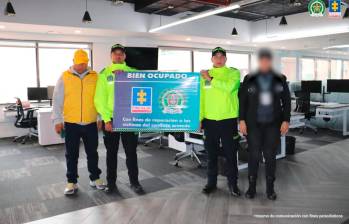Esta fue una de las oficinas embargadas a Perenco en Bogotá, con fines de extradición. FOTO: CORTESÍA DE LA FISCALÍA.