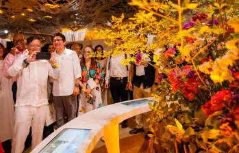 Petro destacó que el pabellón se ha convertido en un espacio de negocios con resultados tangibles. FOTO: PRESIDENCIA