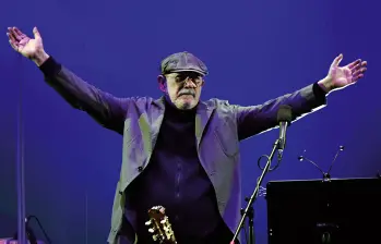 Silvio Rodríguez no venía a Medellín desde 2010. El artista tiene 78 años. FOTO AFP