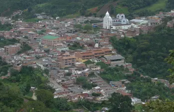 Panorámica del casco urbano del municipio de Betulia. FOTO: Archivo EL COLOMBIANO