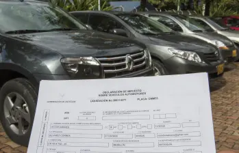 Imagen de referencia del pago del impuesto vehicular en Antioquia. Foto: EL COLOMBIANO