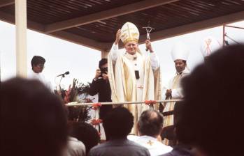 Visita del papa Juan Pablo II a Colombia en 1986. FOTO: ARCHIVO