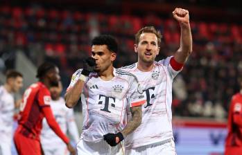 Luis Díaz y Harry Kane son dos jugadores que aparecen en la lista de candidatos al Balón de oro 2026. Foto: Stefan Matzke - Sampics/Getty Images