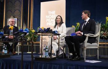 María Corina Machado recibió el premio Nobel de la Paz este 10 de diciembre de 2025. FOTO: GETTY