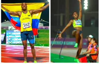 Ronal Longa y Natalia Linares pelean por el podio en el Mundial de Atletismo de Tokio. FOTOS COC
