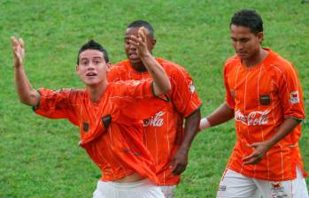 El volante colombiano James Rodríguez disputó 30 partidos con el Envigado F.C., entre mayo del 2006 y noviembre de 2007. Marcó 9 goles. Foto: archivo El Colombiano