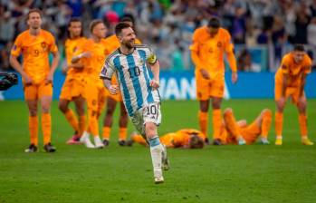 Lionel Messi fue uno de los integrantes del equipo albiceleste que más vibró con este partido. FOTO: Juan Antonio Sánchez. 