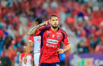 El delantero argentino Francisco Fydriszewski es el goleador del Medellín en lo que va del segundo semestre del año con 16 anotaciones. Foto: Camilo Suárez