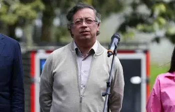 El presidente Gustavo Petro reforzó su esquema de seguridad tras la reciente amenaza. Imagen, Colprensa.
