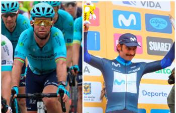 El ciclista antioqueño Fernando Gaviria se quedó con la primera etapa del Tour Colombia 2.1 2024, esta fue la cuarta victoria del nacido en La Ceja en esta carrera. Las anteriores fueron en 2018. FOTOS: ÁNDERSON BONILLA Y FEDERACIÓN COLOMBIANA DE CICLISMO 