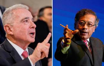 Entre otras, Uribe reclamó que el presidente Petro “no ha respetado” la sentencia absolutoria de primera instancia en favor de su hermano, Santiago Uribe Vélez. FOTO: COLPRENSA Y PRESIDENCIA