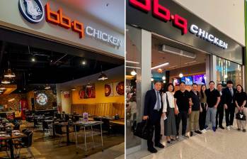 El primer restaurante de bb.q chicken en Sudamérica abrió en el sector de Provenza, en Medellín. foto Captura de video. 