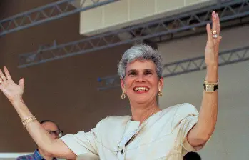 Ella era Violeta Barrios de Chamorro, expresidenta de Nicaragua. FOTO: Imagen tomada de redes