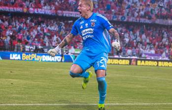 El arquero Washington Aguerrre ya pagó la jornada de sanción que tenía por acumulación de tarjetas amarillas en Liga. FOTO manuel saldarriaga