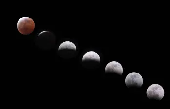 La Luna de sangre fue visible en Colombia durante la noche del 27 de agosto y la madrugada del 28 de agosto de 2026. Foto: Getty