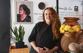 Uno de sus platos más destacados es el trifásico de lengua, plato que participó en el Candela Festival, evento gastronómico del Occidente antioqueño. FOTO MANUEL SALDARRIAGA