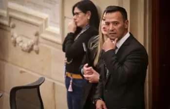 El ministro de Defensa Pedro Sánchez en la moción de censura en el Congreso. Foto: Colprensa