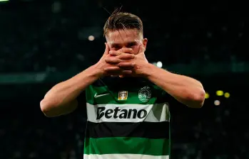 Viktor Gyökeres llegó al Sporting de Lisboa en 2023, proveniente del Brighton de Inglaterra. Su ficha en el mercado de pases actualmente está fijada en 75 millones de euros, según Transfermarkt. FOTO GETTY