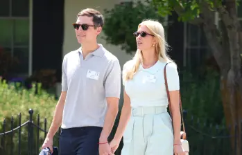 Jared Kushner y su esposa Ivanka Trump, hija del presidente de los Estados Unidos, Donald Trump.
