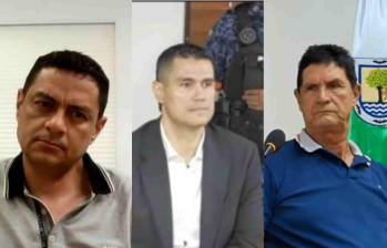 De izquierda a derecha, Óscar Hernán, hermano mayor; Juan Guillermo y Óscar Monsalve papá de la familia. FOTO: captura de video