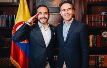 Abelardo de la Espriella, presidente electo de Colombia, y Federico Gutiérrez, alcalde de Medellín. FOTO Alcaldía de Medellín.