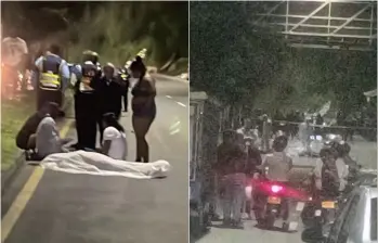 Los hechos ocurrieron en inmediaciones de la vía al Occidente de Antioquia, a la altura del barrio Vallejuelos. FOTOS: Cortesía