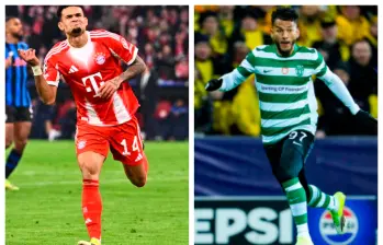 Luis Díaz y Luis Suárez buscarán las semifinales de la Champions con sus equipos. FOTOS GETTY