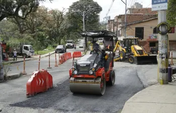 Una de las intervenciones que se adelantan en un punto crítico del municipio de Bello. FOTO Alcaldía de Bello. 