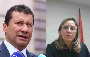 El abogado Jaime Lombana y la juez Sandra Liliana Heredia. Foto: Colprensa y captura de video