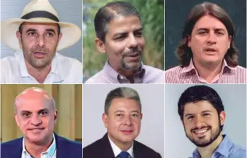 De izquierda a derecha y de arriba y abajo: Andrés Guerra, Luis Guillermo Patiño, Rafael Nanclares, Mauricio Parodi, Nicolás Albeiro Echeverri y Luis Miguel López. FOTOS: Archivo y Cortesía