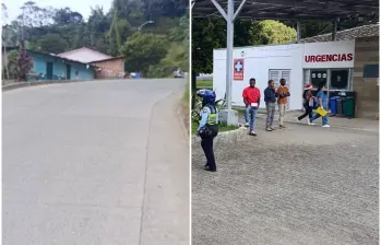 Tras caer del camión, los dos menores de edad fueron trasladados al Hospital Iván Restrepo Gómez y de allí a Medellín. FOTO: Cortesía Fer Campillo