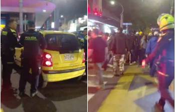 De acuerdo con las primeras versiones, un hombre habría disparado contra un uniformado de la Policía, quien reaccionó con su arma de dotación y lo habría neutralizado. FOTOS Denuncias Antioquia. 