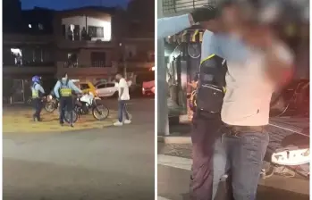 El hecho se registró en el barrio El Congolo. La comunidad también tuvo que intervenir para controlar un poco la situación. Imagen tomada de redes sociales.